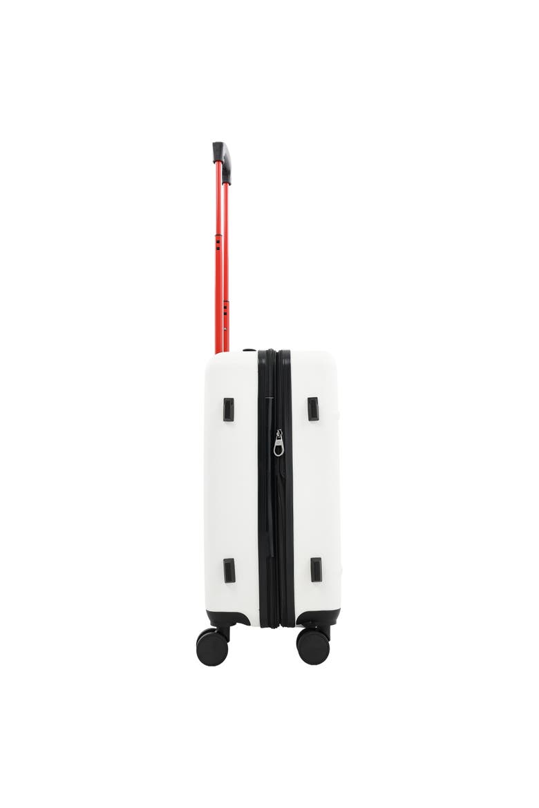 Molded U 22" Expandable Hardside Carry-On Spinner Luggage, Alternate, color, WHITE