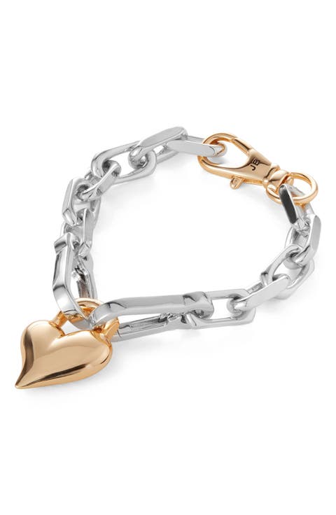 Padlock Heart Chain Bracelet