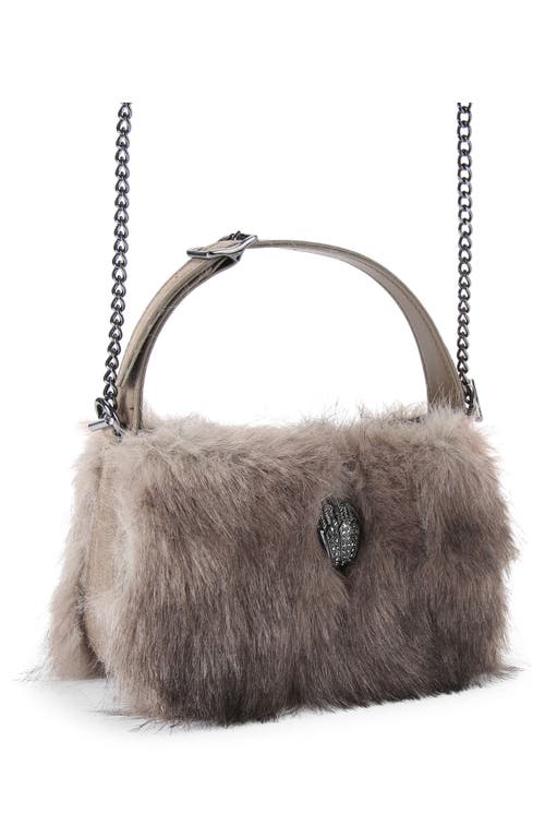 Kurt Geiger London Mini Bond Faux Fur Shoulder Bag In Neutral