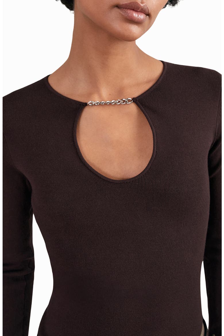 Tilly Chain Accent Cutout Top, Alternate, color, PLUM