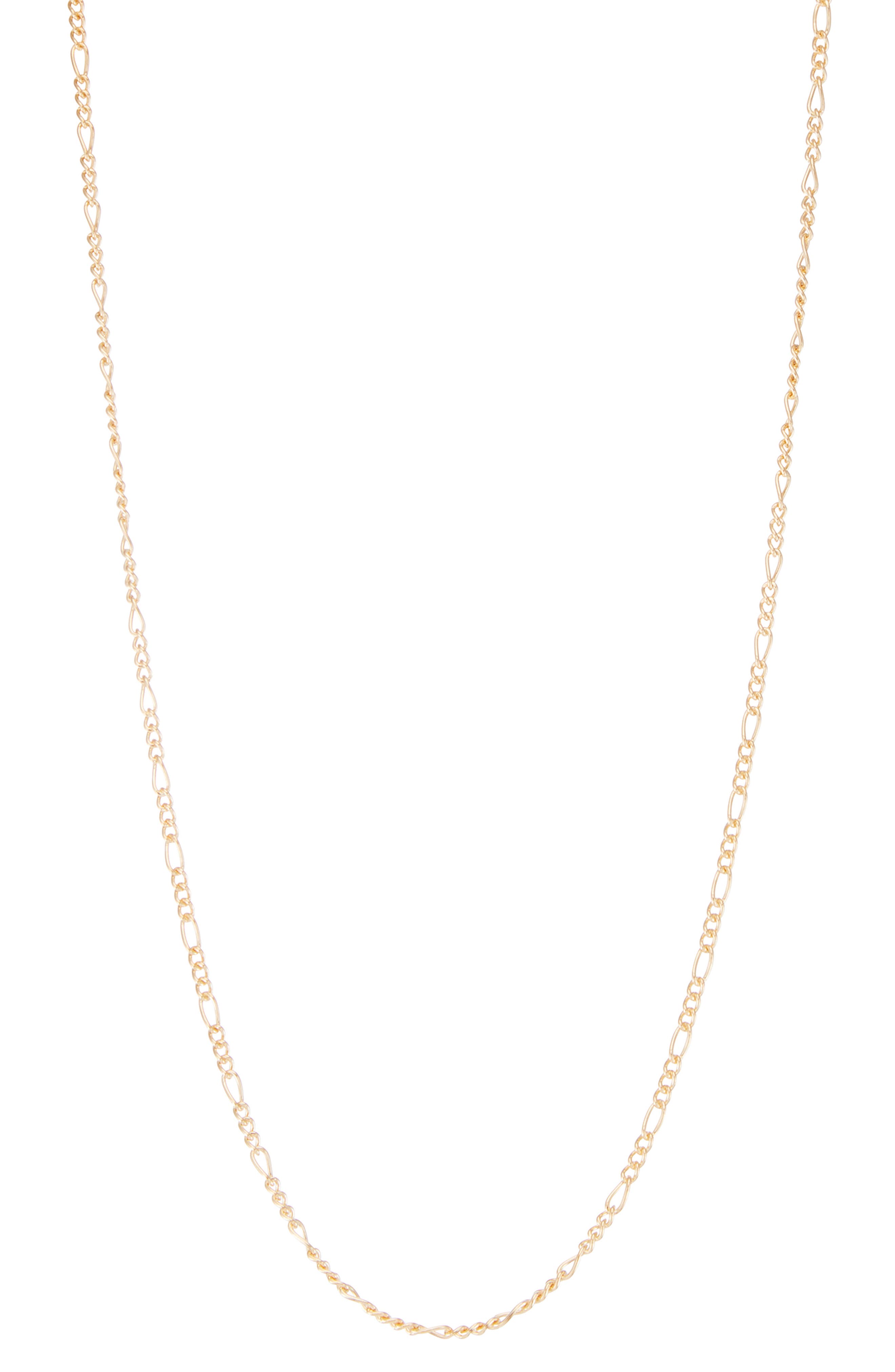 Fuzion Creations Figaro Chain Necklace In Yellow