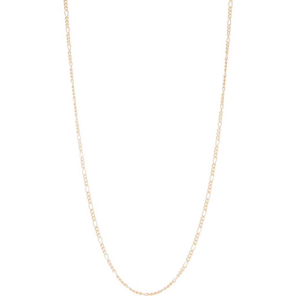 Fuzion Creations Figaro Chain Necklace In Yellow