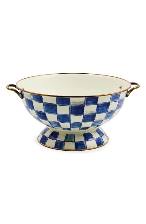 Royal Check Enameled Steel Everything Bowl