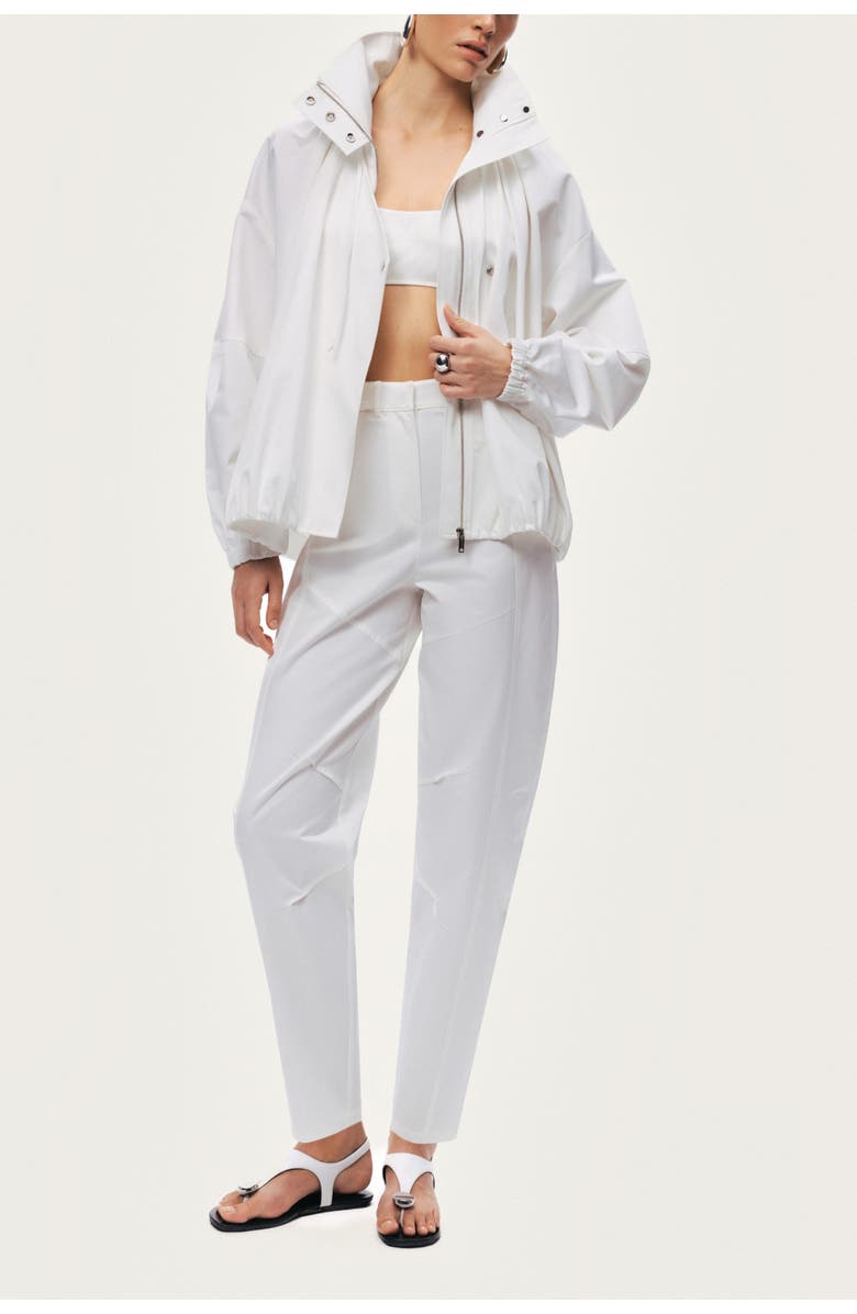 Nocturne High-Waist Tailored Tapered Pants, Alternate, color, White