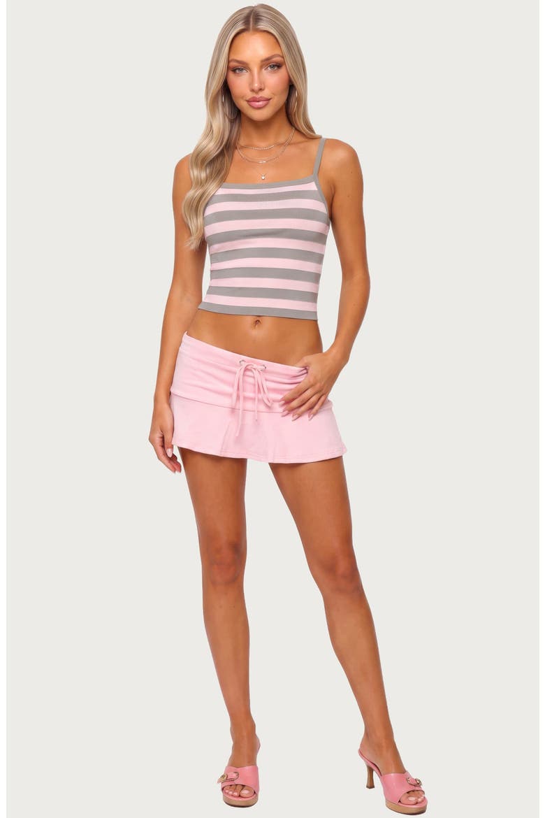 Harla Striped Knit Bandage Top, Alternate, color, PINK-AND-GRAY