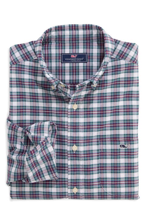 Plaid Cotton Oxford Shirt