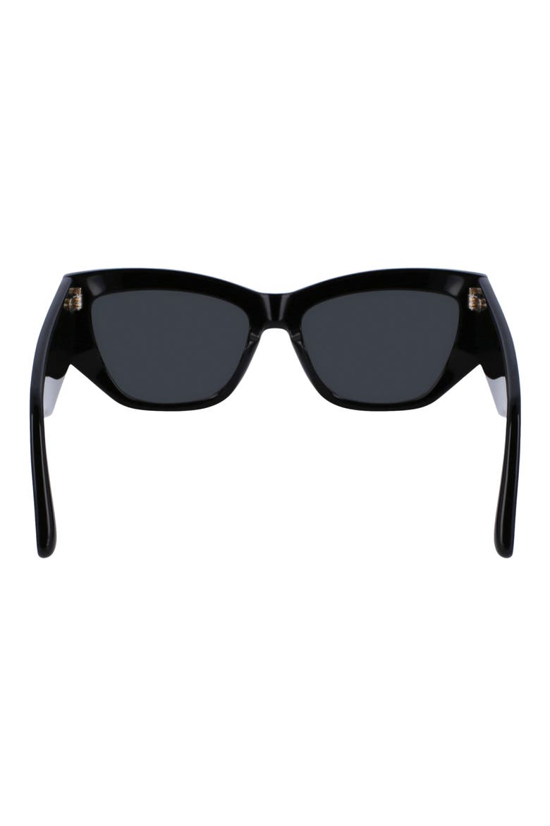 55mm Cat Eye Sunglasses, Alternate, color, BLACK