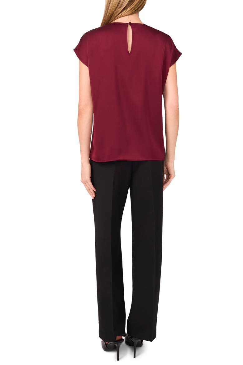 Sequin Cap Sleeve Top, Alternate, color, BURGUNDY
