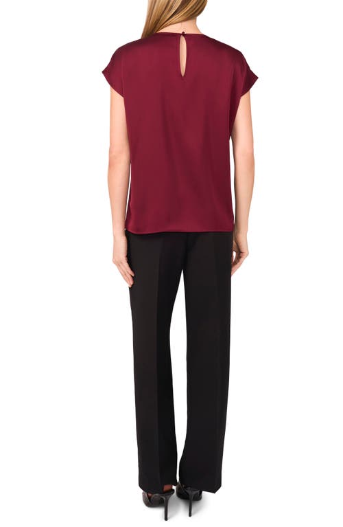 Halogenr Halogen(r) Sequin Cap Sleeve Top In Burgundy