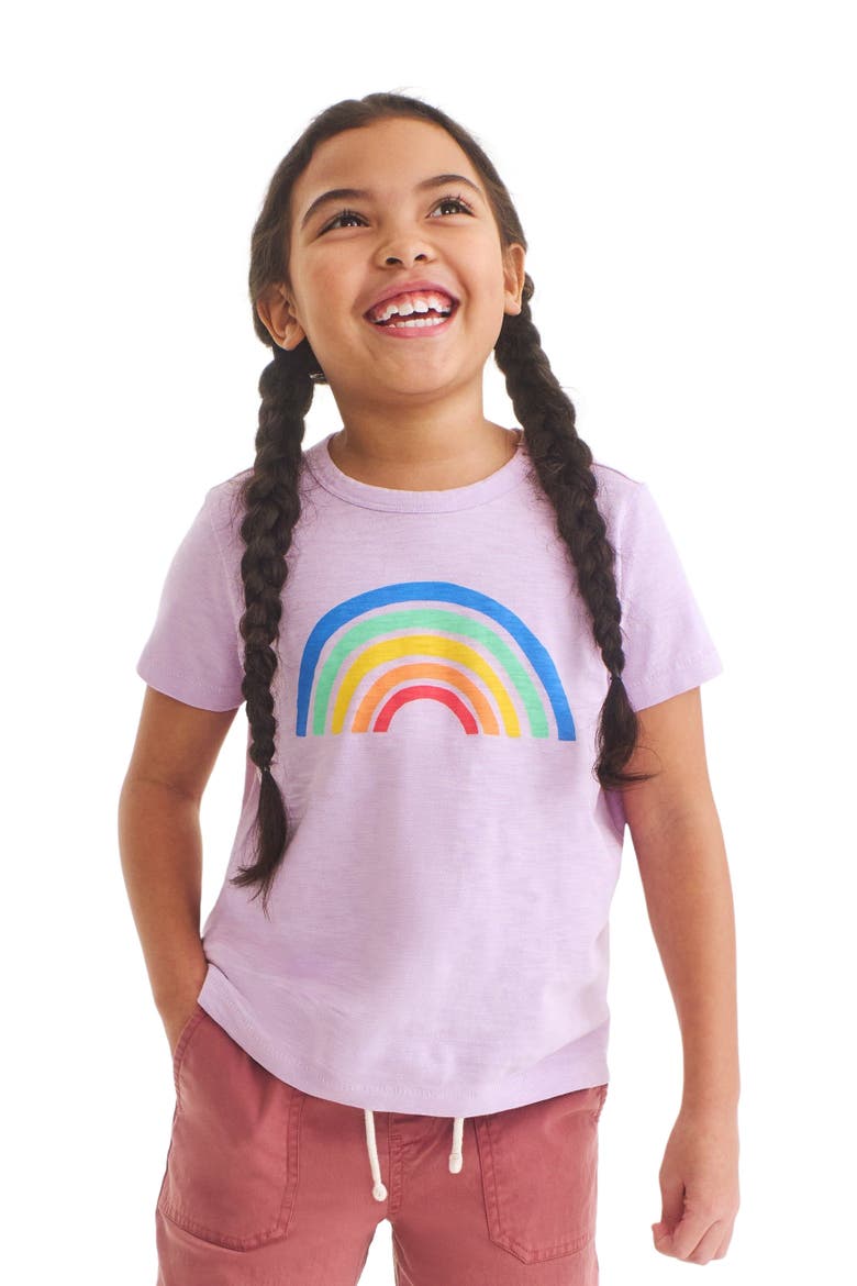 Kids Cutout Rainbow Tee, Alternate, color, Hydrangea