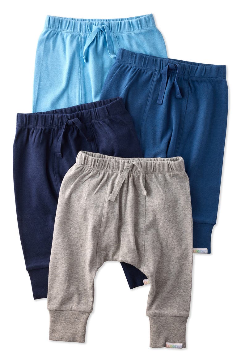 Jordan Assorted 4-Pack Organic Cotton Joggers, Main, color, BLUE
