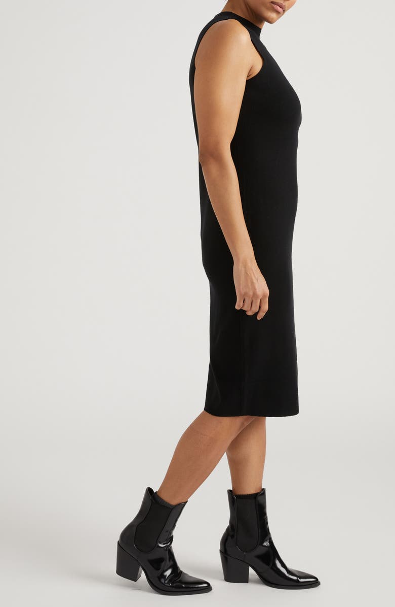 Universal Standard Workwear Mock Neck Sweater Dress, Alternate, color, Black