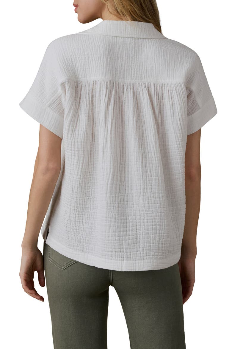 Dune Zoe Cotton Gauze Top, Alternate, color, WHITE