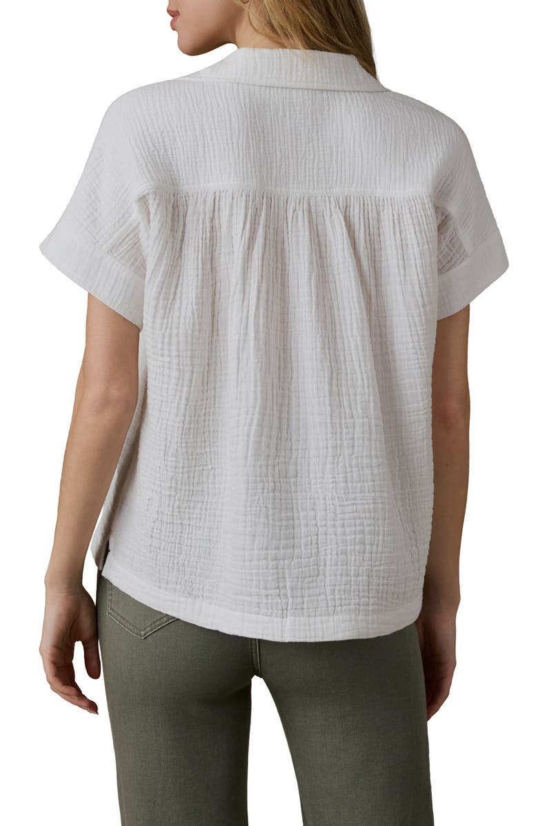 Faherty Dune Zoe Cotton Gauze Top, Alternate, color, White