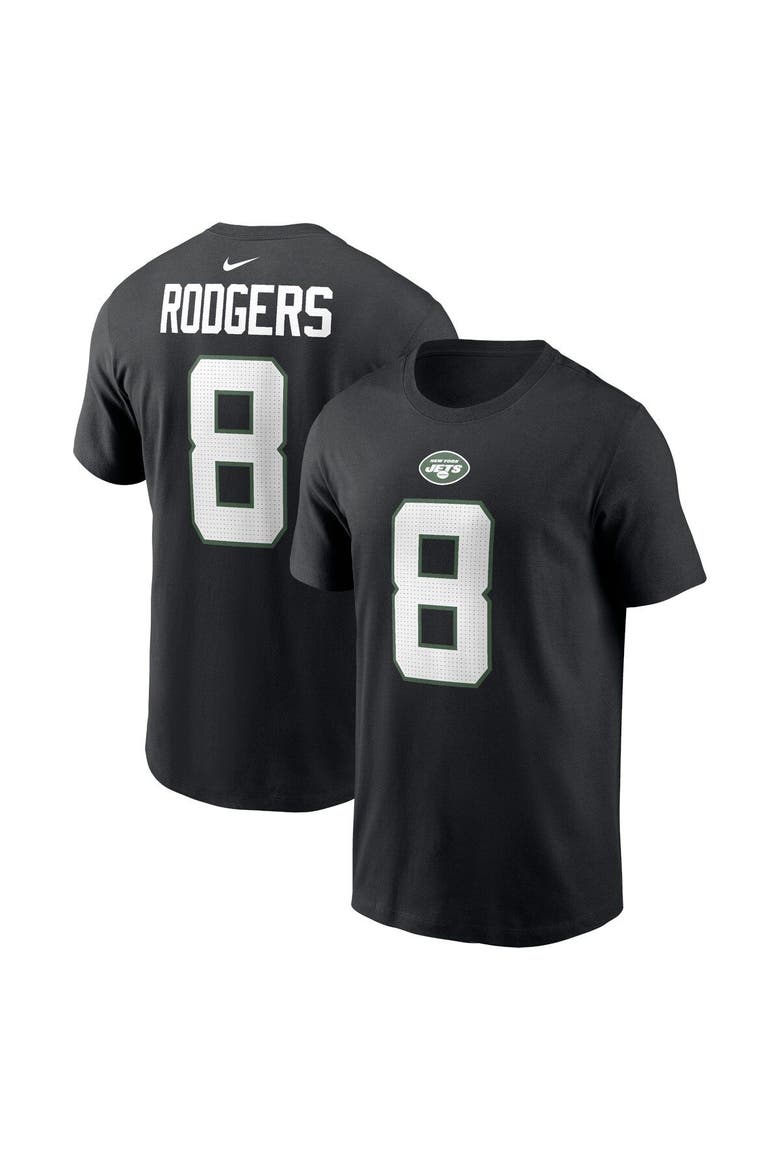 Men's Nike Aaron Rodgers Black New York Jets Player Name & Number T-Shirt, Main, color, Black