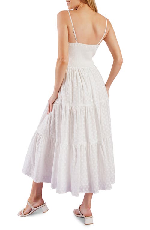 Flying Tomato Eyelette Midi Dress In Ivory