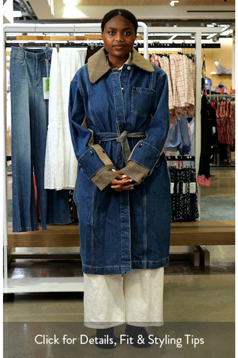 Mixed Media Trench Coat (Women) | Nordstromrack