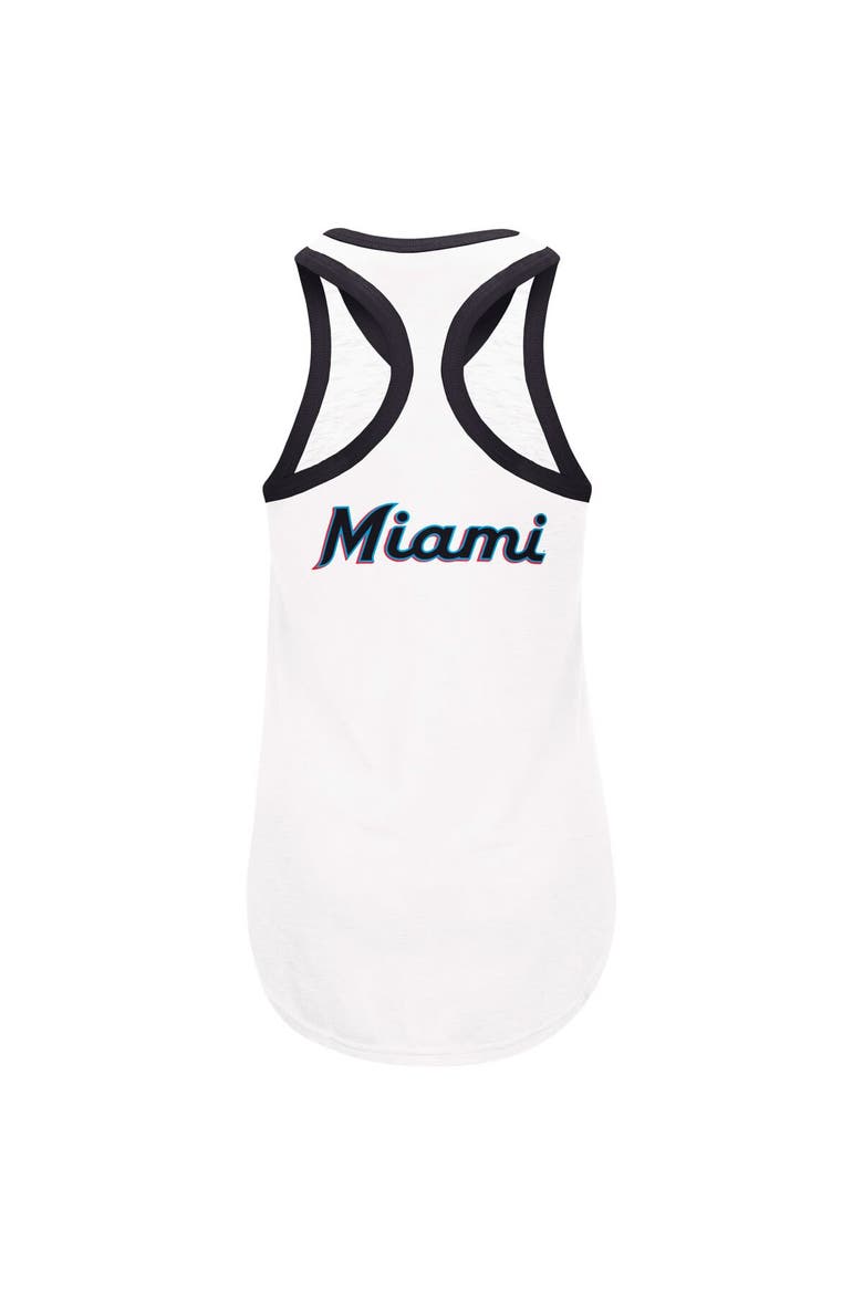 Women's G-III 4Her by Carl Banks White Miami Marlins Tater Tank Top, Alternate, color, White