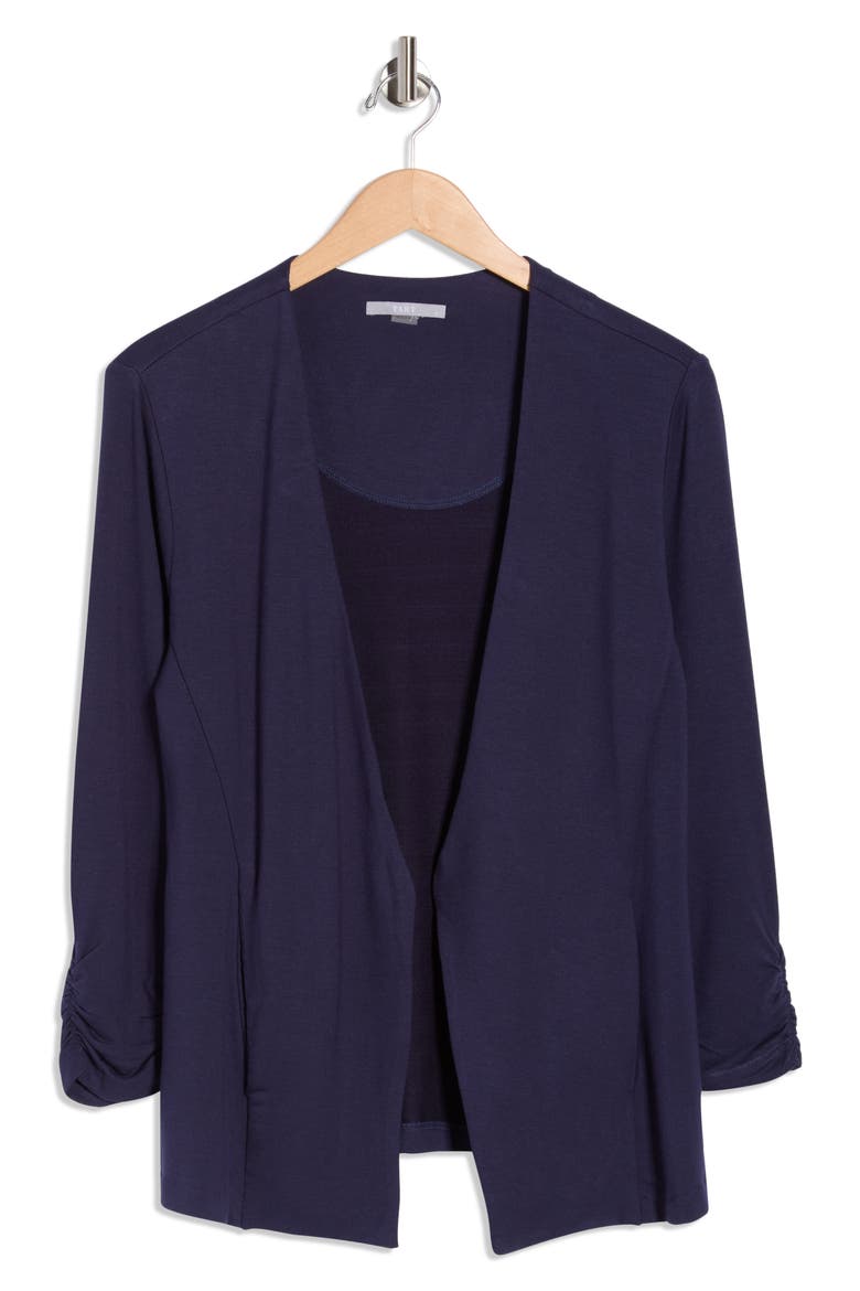 Irene Collarless Blazer, Alternate, color, PEACOAT NAVY