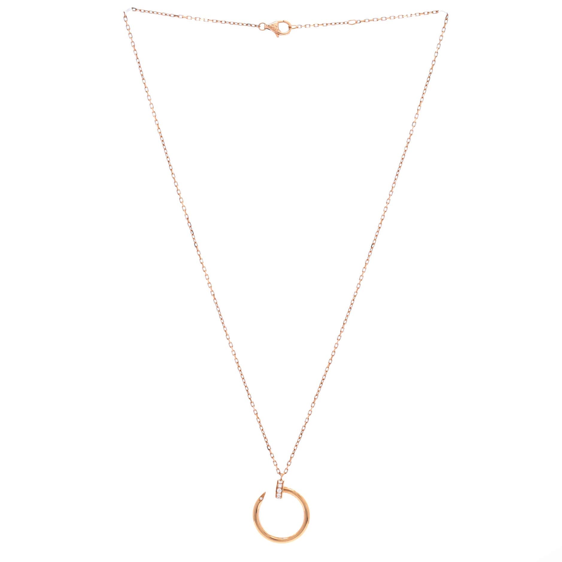 Juste un Clou Pendant Necklace 18K Rose Gold with Diamonds, Alternate, color, Metallic Gold