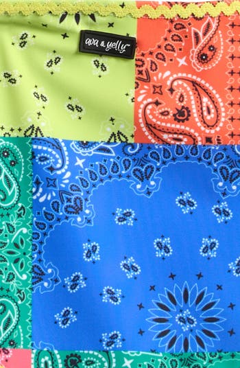 Kids' Bandana Patchwork Print Two-Piece Swimsuit