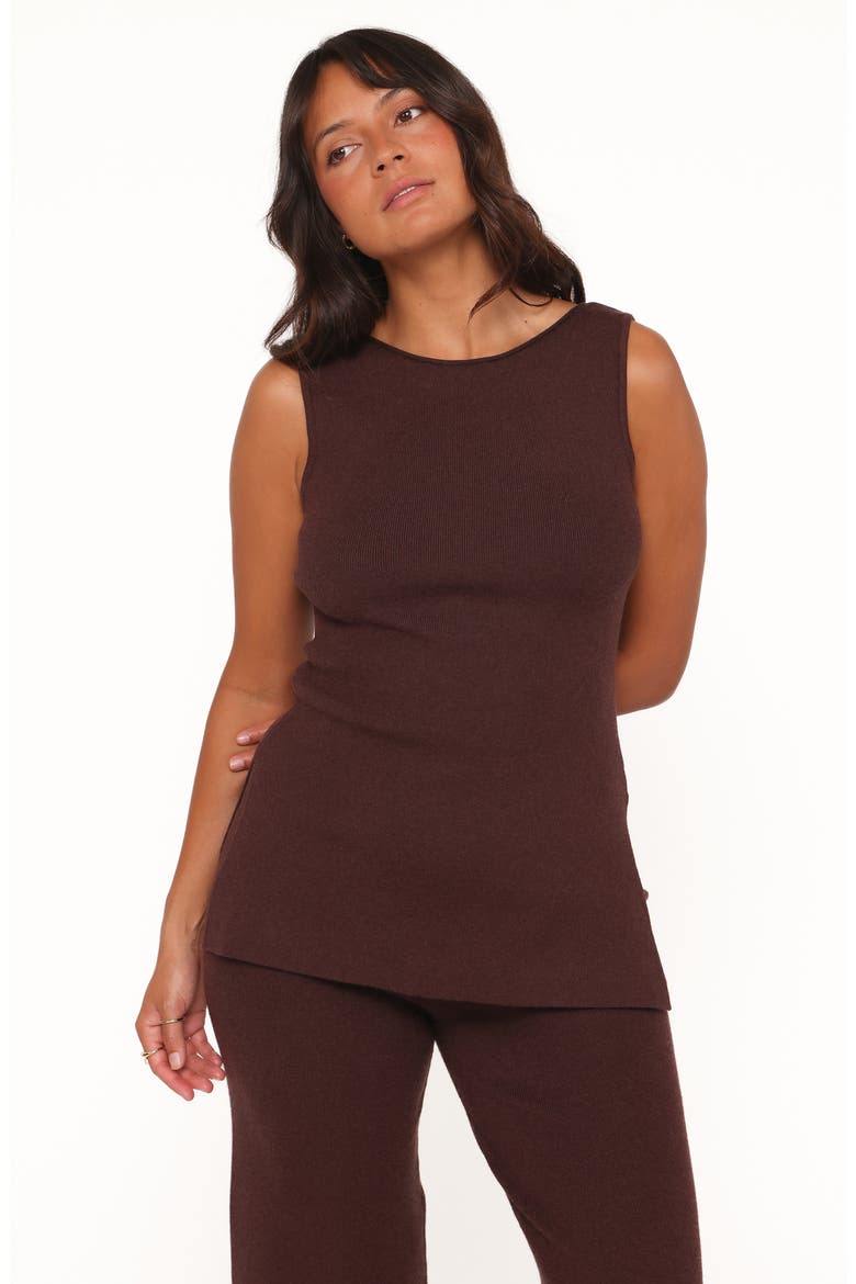 Beth 2-Piece Knitted Pant Set, Alternate, color, CHOCOLATE