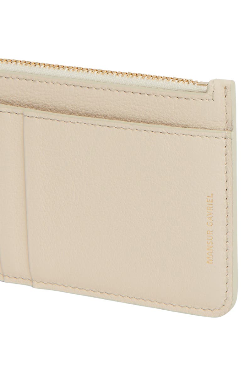 Mansur Gavriel Leather Zip Card Holder, Alternate, color, 