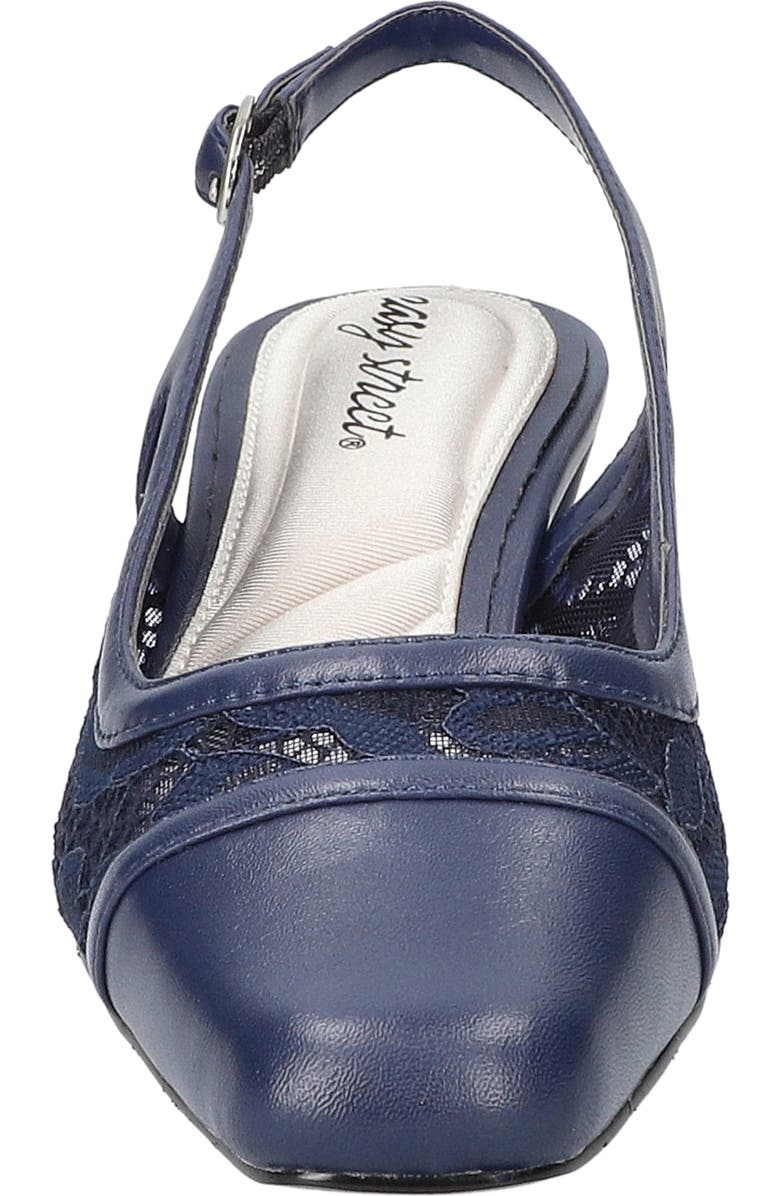 EASY STREET Fortune Square Toe Slingback Pump, Alternate, color, Navy