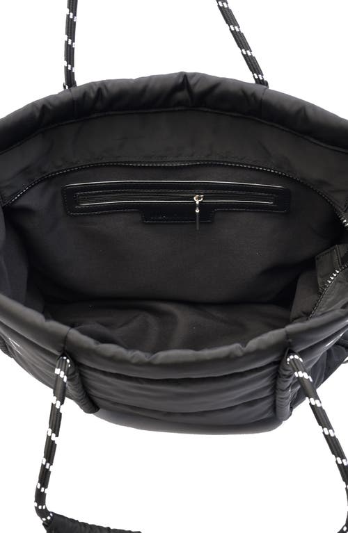 Urban Originals Palm Quilted Recycled Nylon Tote In Black