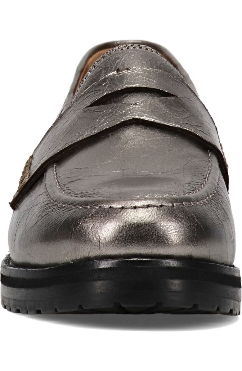 Frye Melissa Loafer, Alternate, color, Dark Pewter - Lunar Metallic