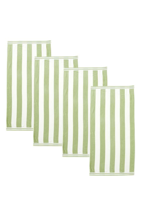4-Pack Oversize Stripe Beach Towels