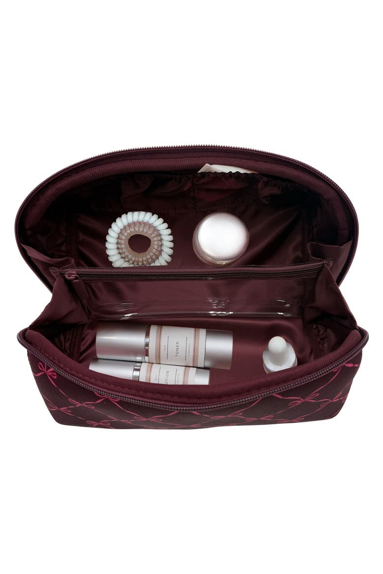 Khatie Large Cosmetic Case, Alternate, color, BURGUNDY