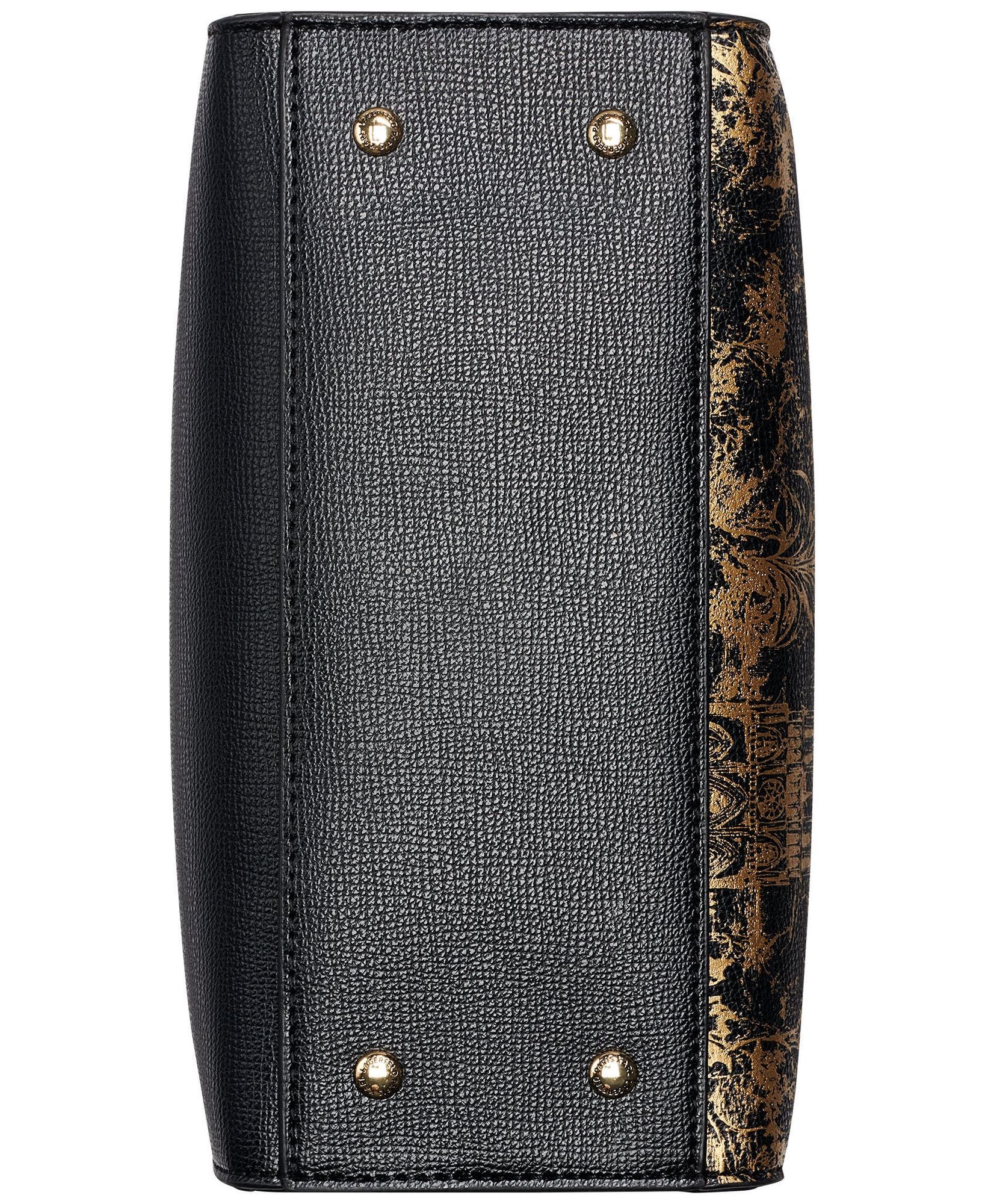 Printed Paris Crossbody, Alternate, color, Black/Gold