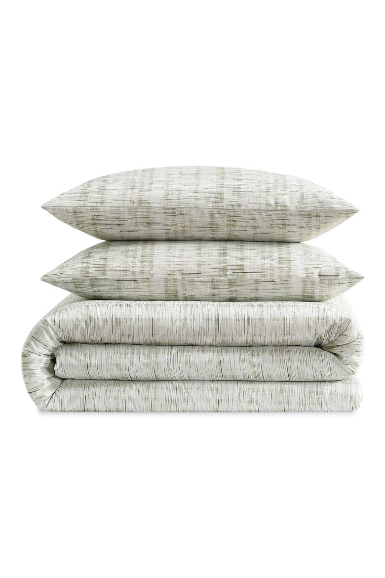 Weave Texture Cotton Blend Comforter & Shams Set, Main, color, LIGHT GREEN