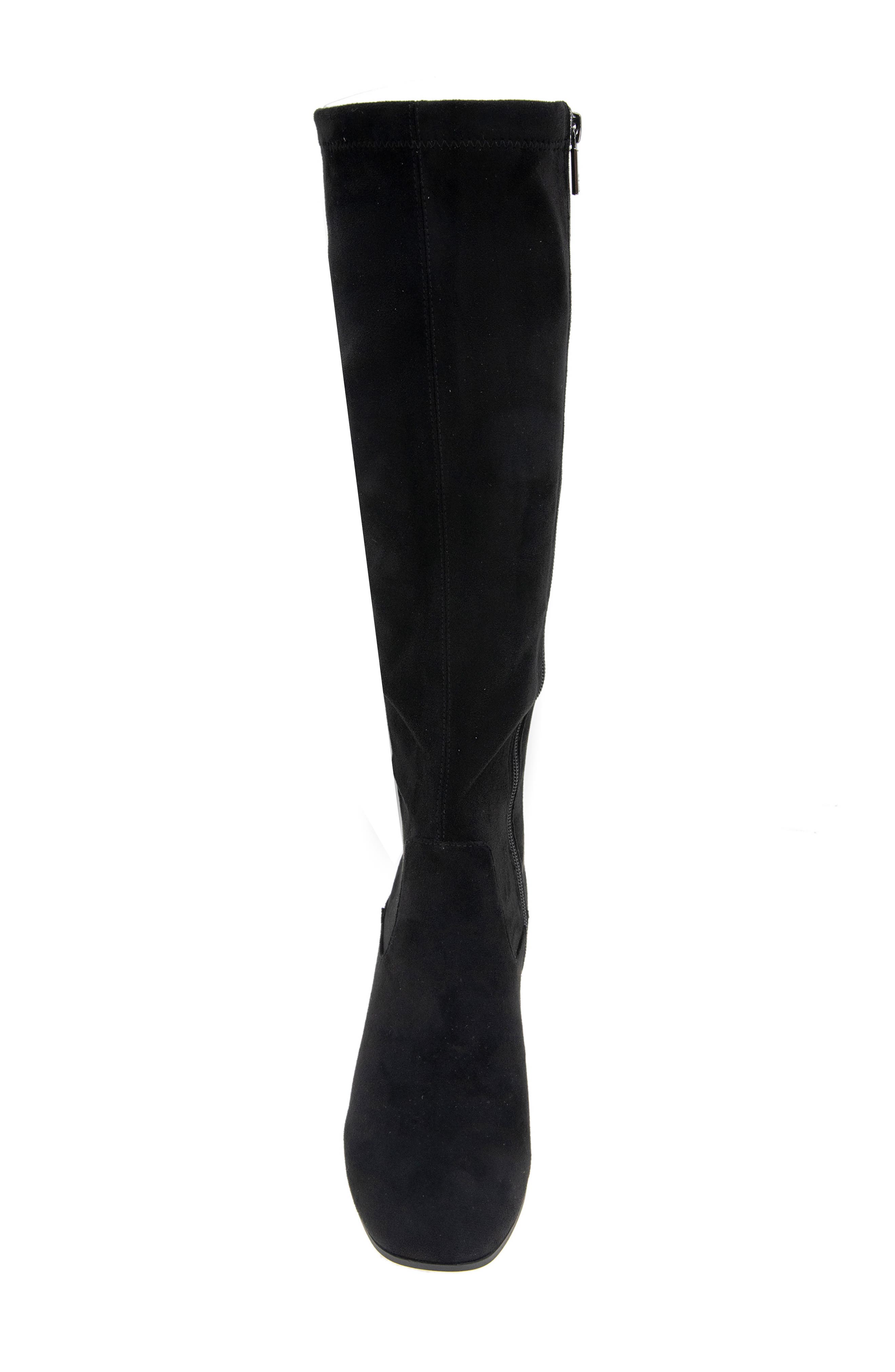 Reaction Kenneth Cole Rida Stretch Knee High Boot, Alternate, color, Black Micro