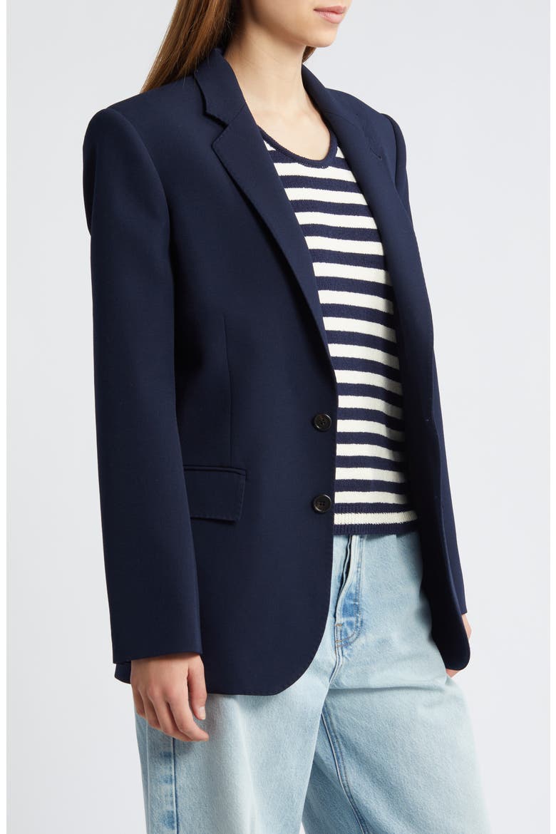 Everyday Twill Blazer, Alternate, color, NAVY