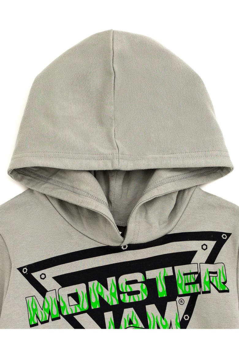 Fleece 2-Piece Hoodie and Pants Set, Alternate, color, Grey Grave Digger