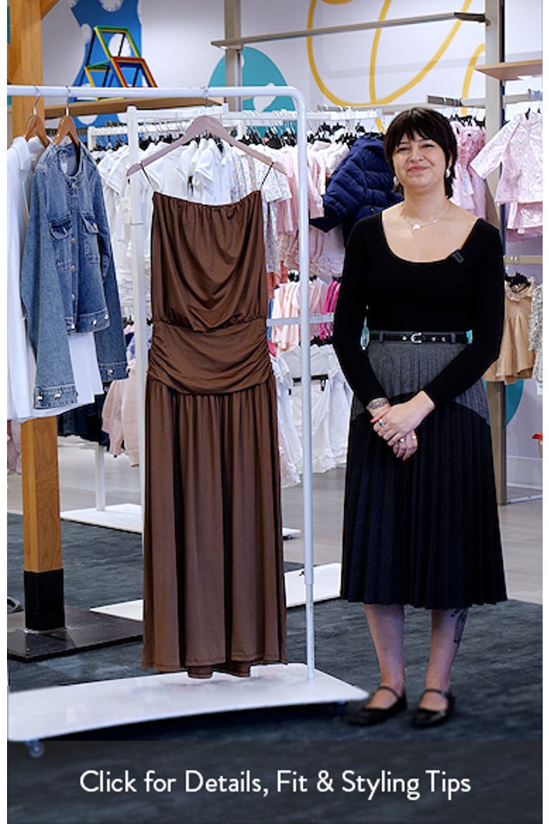 La Cienega Strapless Blouson Maxi Dress video