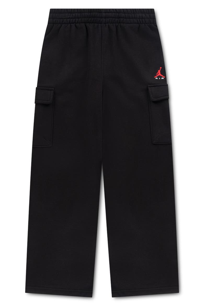 Kids' Brooklyn Fleece Cargo Pants, Main, color, BLACK