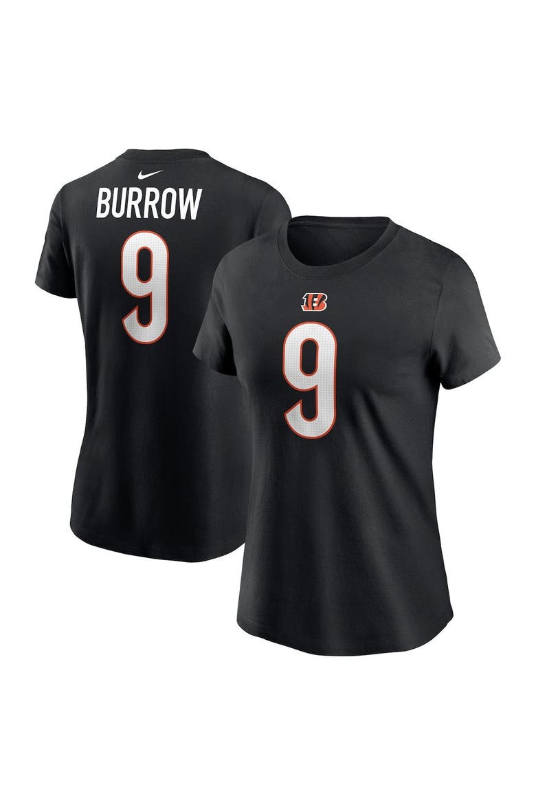 Women's Nike Joe Burrow Black Cincinnati Bengals Player Name & Number T-Shirt, Main, color, Black