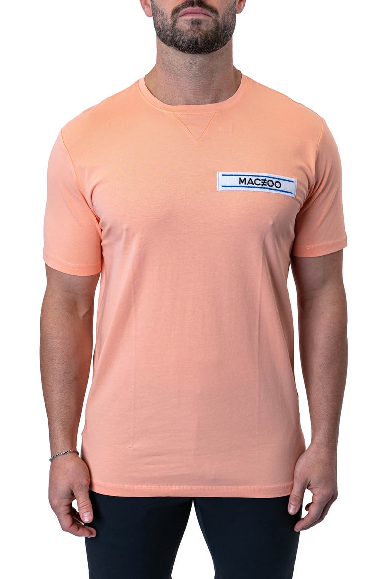 Baron Peachpink Logo Patch Stretch Cotton T-Shirt, Main, color, PINK