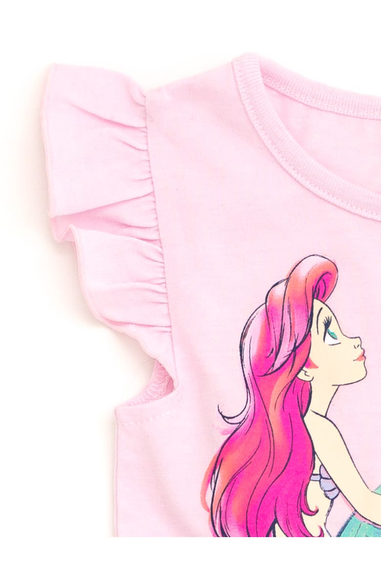Disney The Little Mermaid Princess Ariel Short Sleeve Tutu Dress, Alternate, color, Pink Silver Ariel