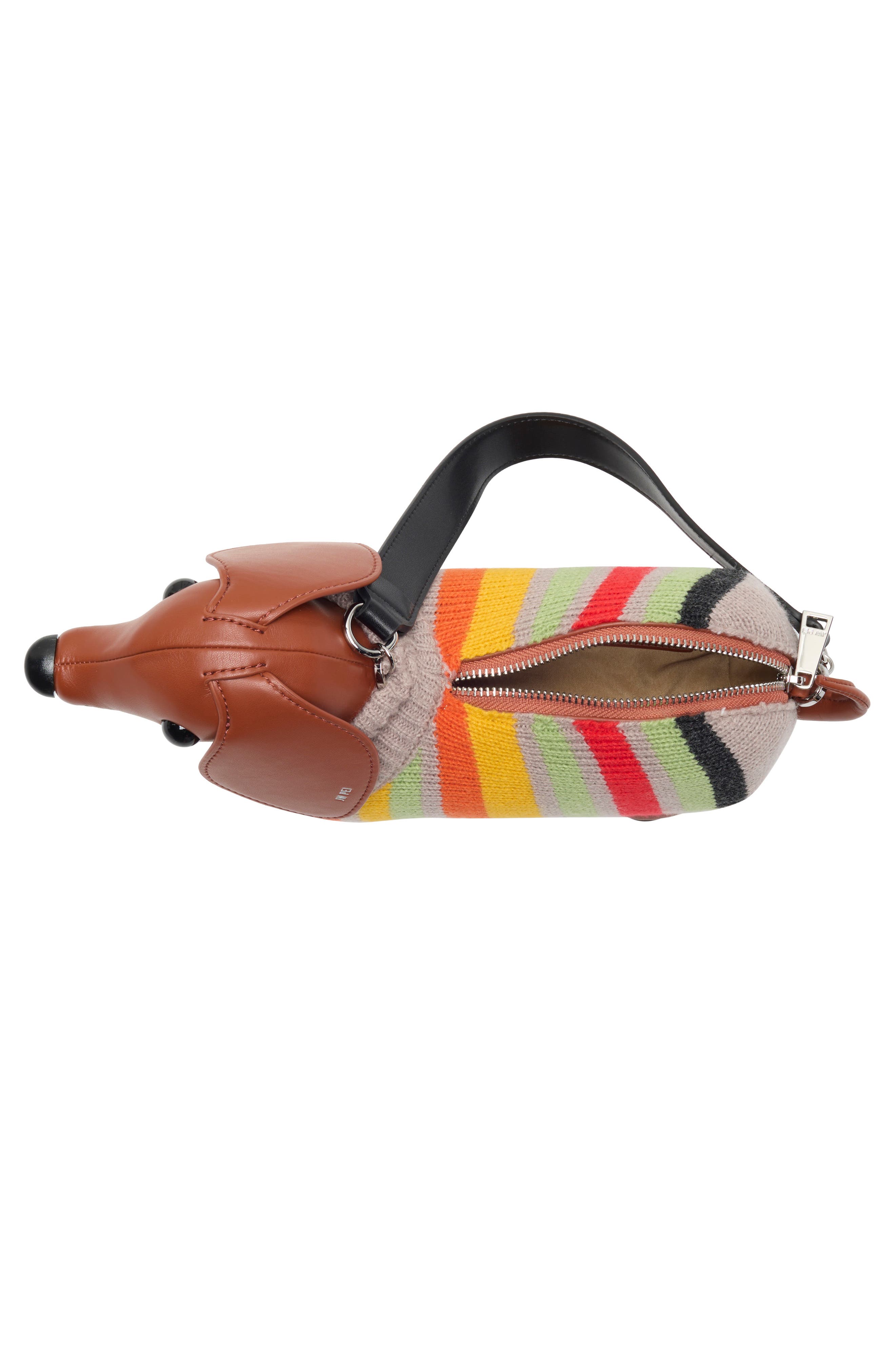 Addison Dachshund Faux Leather Handbag, Alternate, color, MULTICOLOR