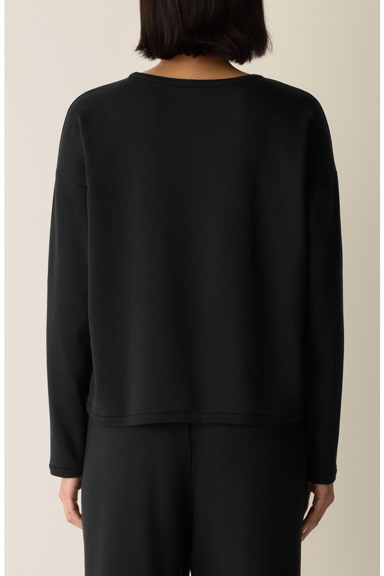 Boxy Terry Top, Alternate, color, BLACK