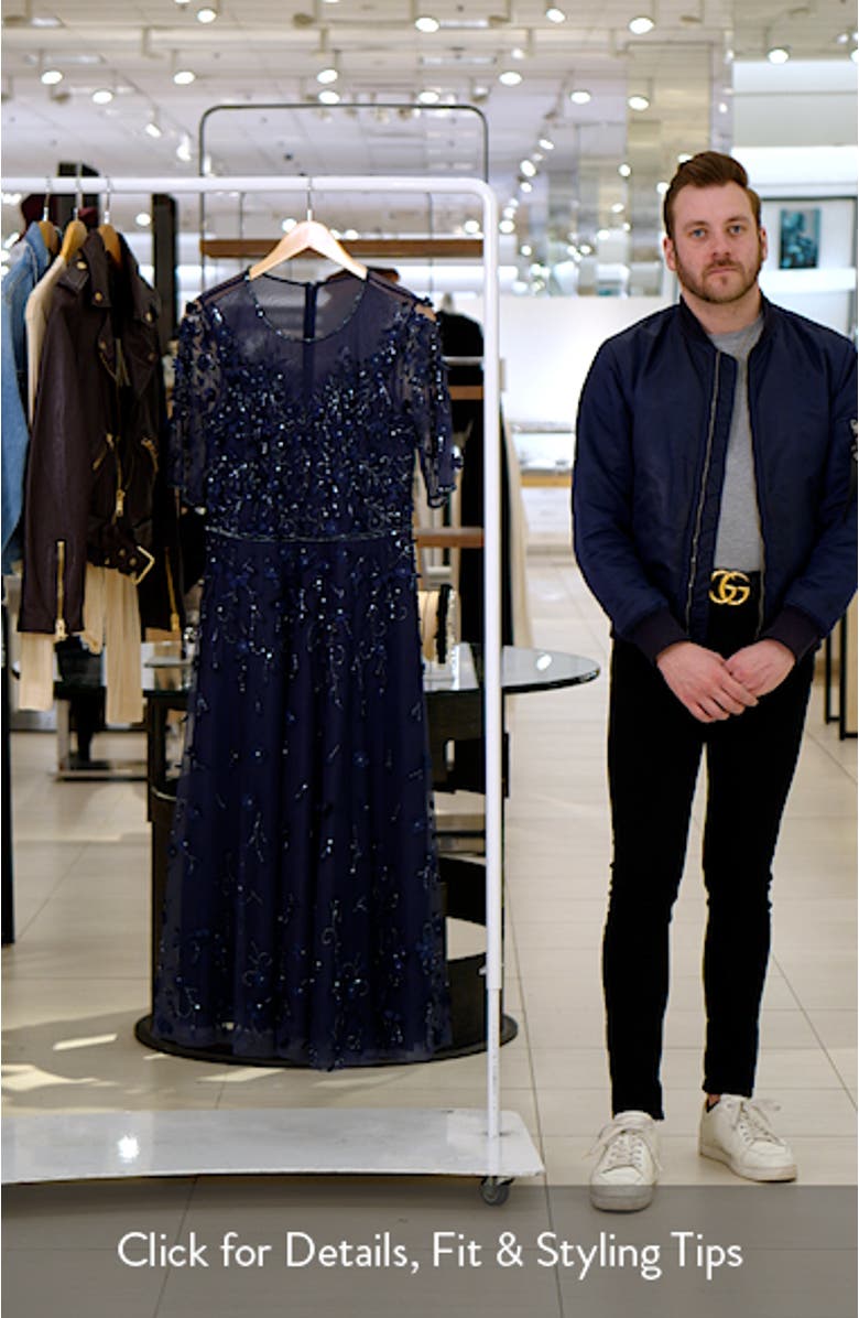 3D Floral Beaded Gown, sales video thumbnail