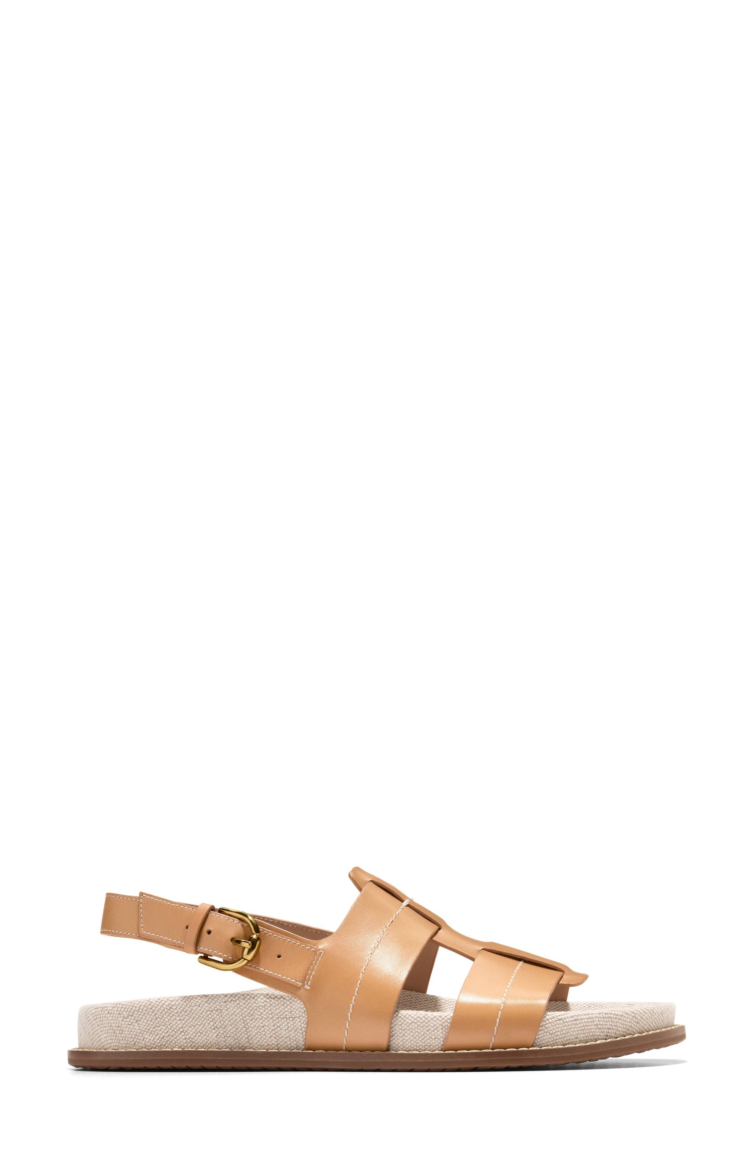 Cole Haan Marlee Slingback Fisherman Sandal, Alternate, color, Biscuit Leather/ Natural