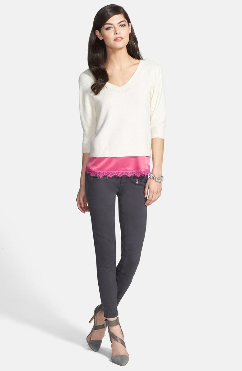 PAIGE Denim 'Liam' Moto Skinny Jeans, Alternate, color,