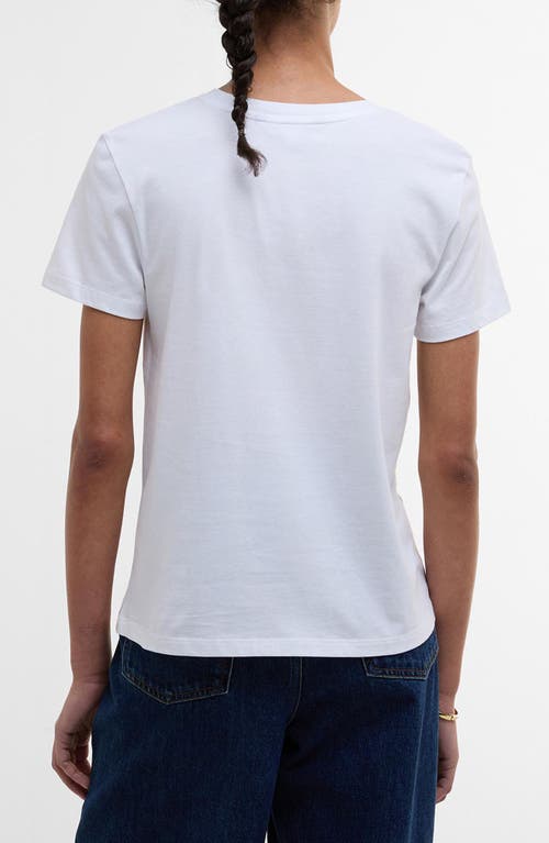 Barbour Bailey Logo Graphic T-shirt In White