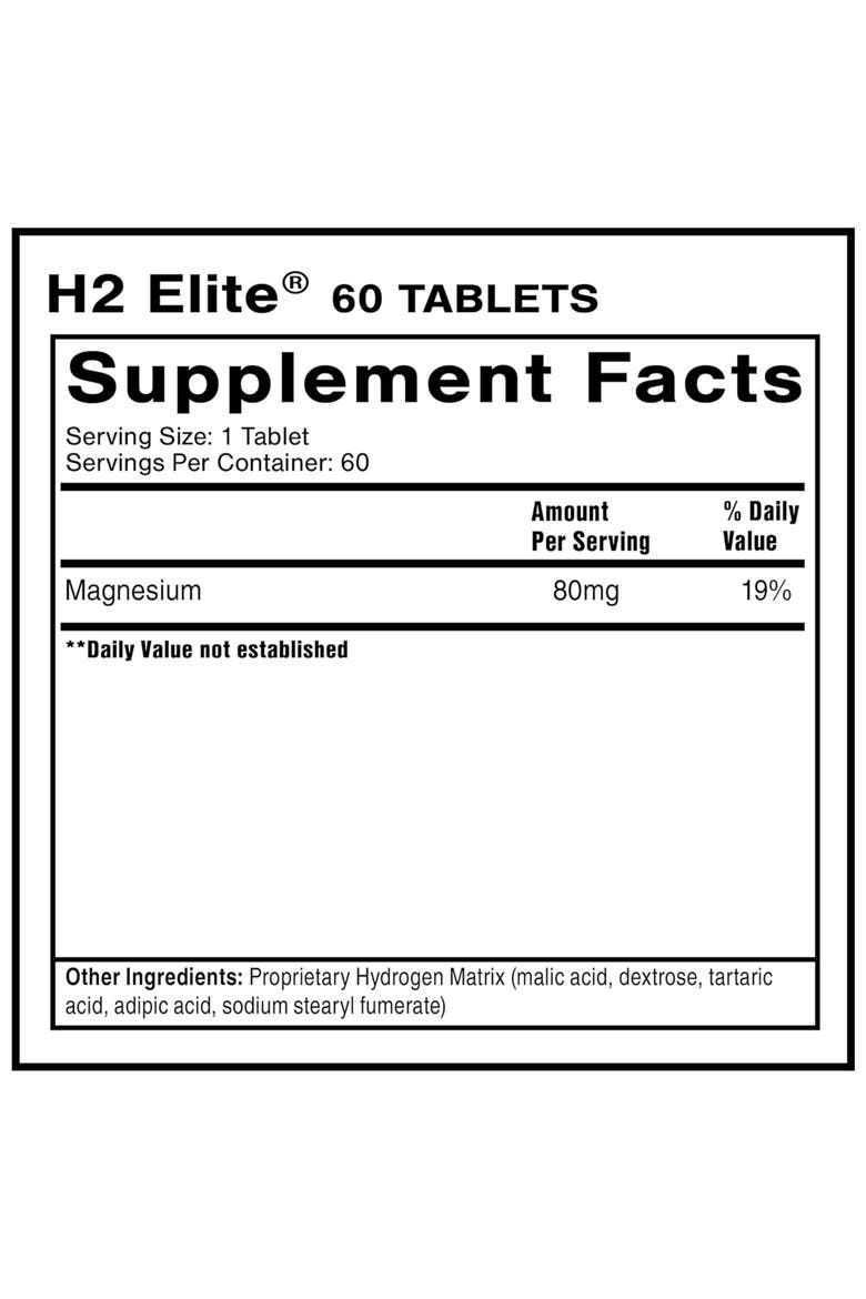 H2 Elite Molecular Hydrogen Magnesium Malate Water Tablets, Alternate, color, None