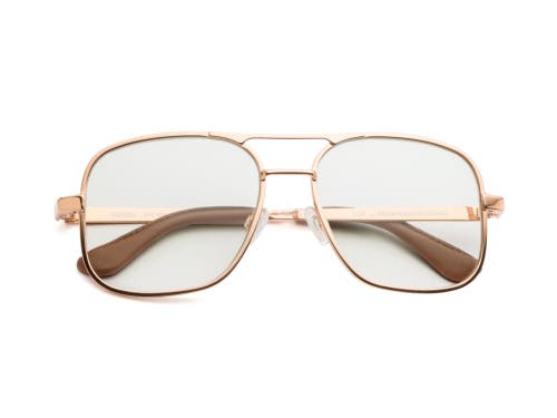 Caddis Metamodernist Scout | Reading Glasses in Polished Rose Gold Green 
